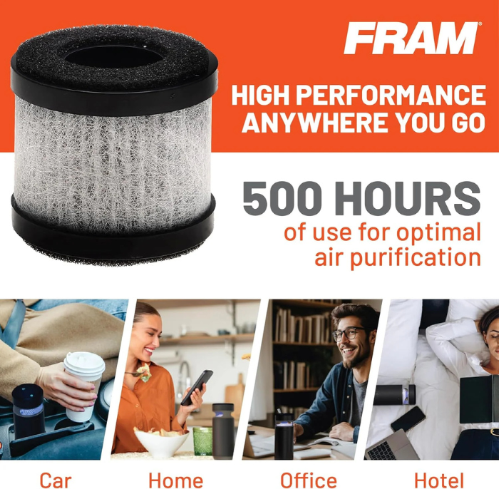 FRAM H13 HEPA Filtration Air Purifier Replacement Filter for Model CAP30100 & CAP30200 | For Home, Car, Outdoor & Sport Use | Cleans Air of Smoke, Dust & Other Contaminants | Provides 500 Hours of Use