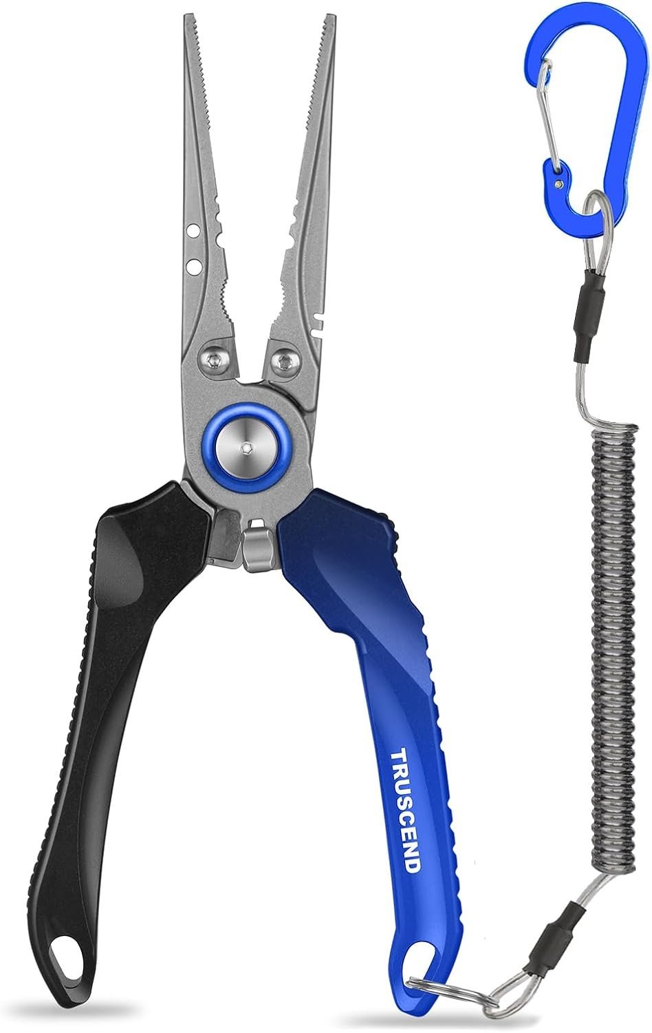 TRUSCEND Fishing Pliers – Saltwater Resistant Multi-Function Fishing Tool with Line Cutter, Split Ring & Crimping – Lightweight Aluminum Fishing Gear for Freshwater & Offshore Anglers