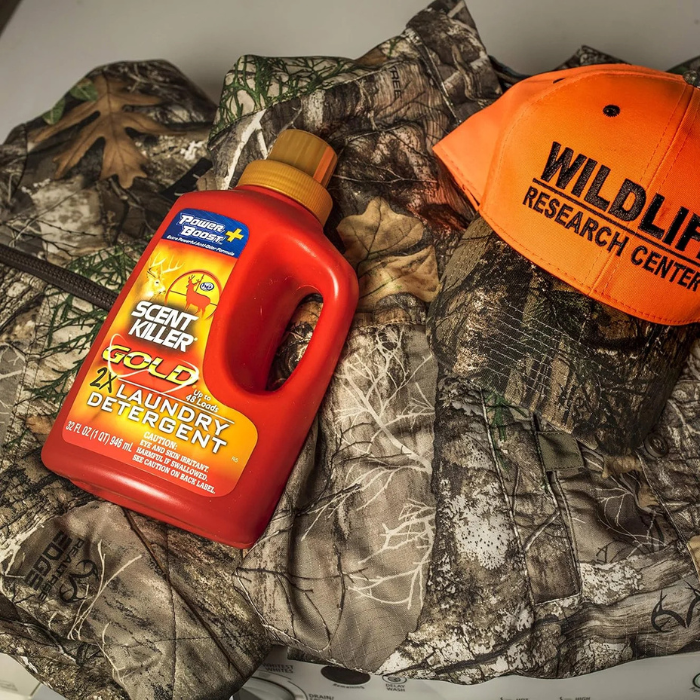 Scent Killer Gold Scent Free Laundry Detergent for Hunting Gear with Power Boost Plus Odor Eliminator, 32 Fluid Ounces