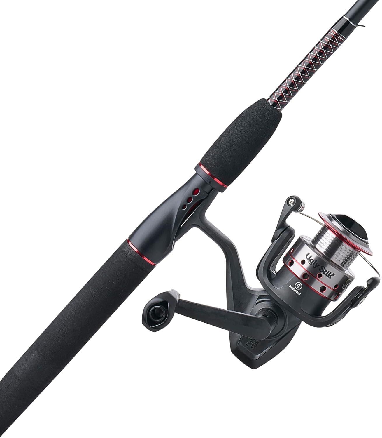 Ugly Stik GX2 Spinning Rod – 2-Piece Medium Action Fishing Rod with Graphite & Fiberglass Construction, Clear Tip Sensitivity & EVA Grips – Durable Rod for Freshwater & Saltwater