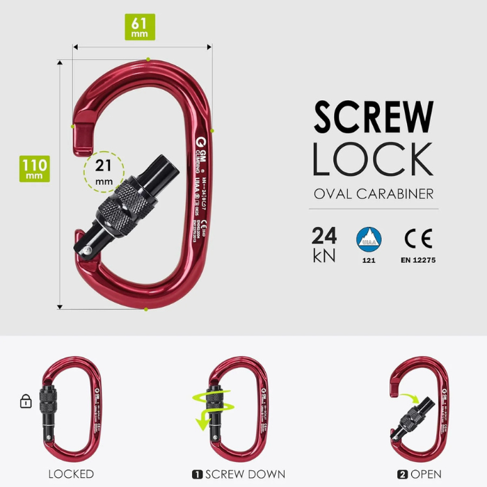 GM CLIMBING 5:1 Mechanical Advantage Hardware Kit – 40 kN Micro Double Pulley System with Carabiners, Prusik Loop & Nylon Sling for Rigging & Rescue