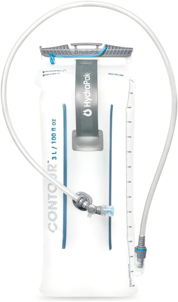 HydraPak Contour Hydration Reservoir – Low-Profile Water Bladder with Slide-Seal Top, Plug-N-Play Hose & Magnetic Clip – Durable, Leakproof Hydration System for Hiking, Cycling & Backpacking