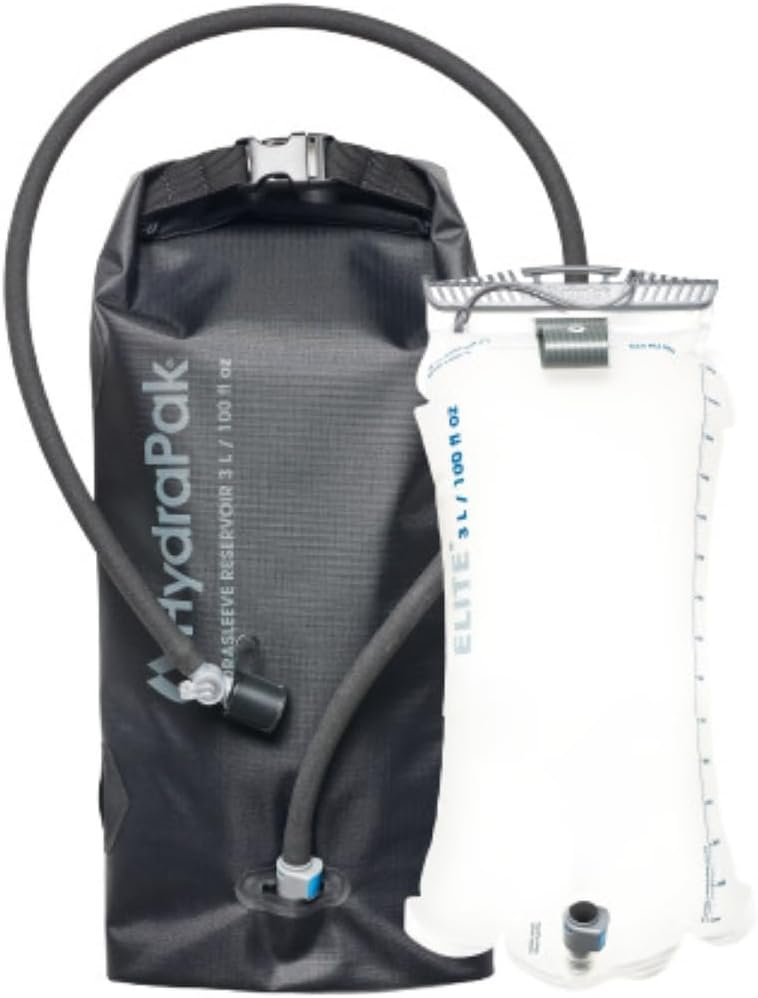 HydraPak HydraSleeve Insulated Hydration Reservoir – 3L Shape-Shift Bladder with Low-Profile Design, Plug-N-Play Tube & Insulated Sleeve – Leakproof Hydration for Hiking, Camping & Year-Round Use