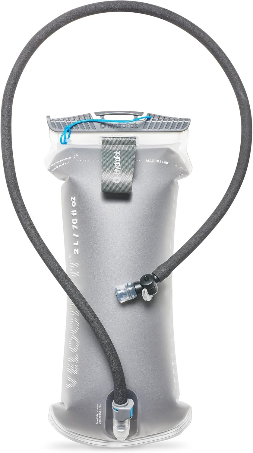 HydraPak Velocity IT (2L Hydration Reservoir) - Insulated Water Bladder/Reservoir for Hydration Pack – Self-Sealing Bite Valve