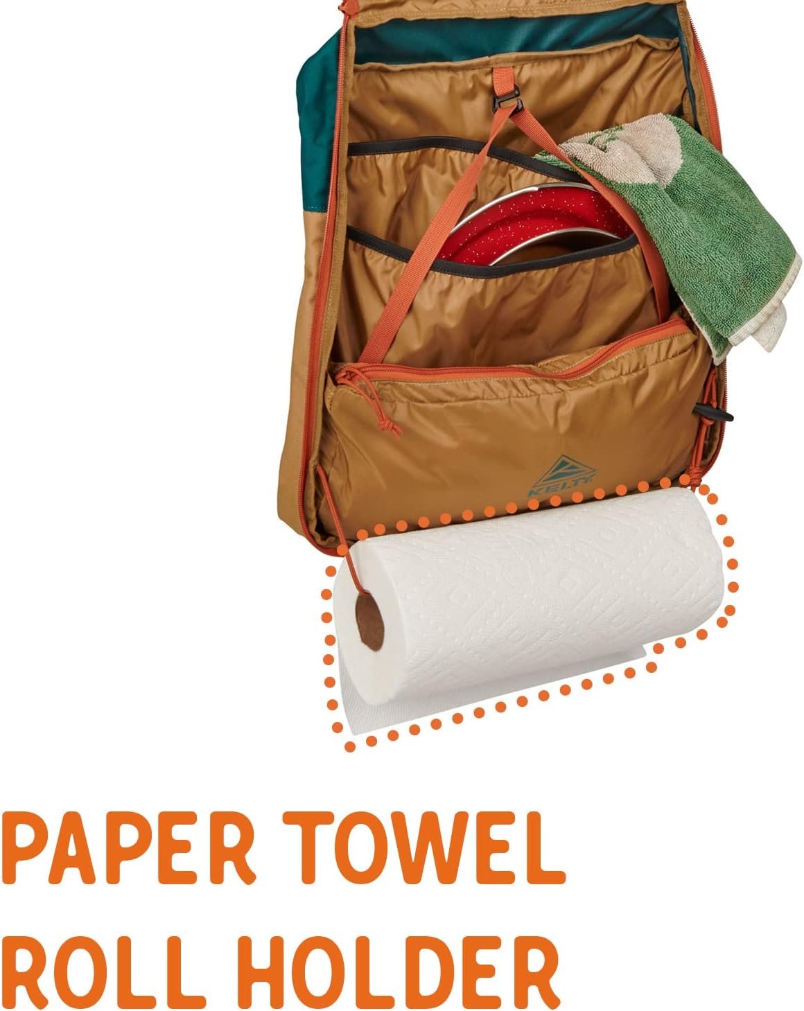 Kelty Camp Galley – Portable Outdoor Kitchen Organizer with Multiple Pockets & Shelves – Hanging Gear Bag for Camping, Overlanding & Backyard Cooking