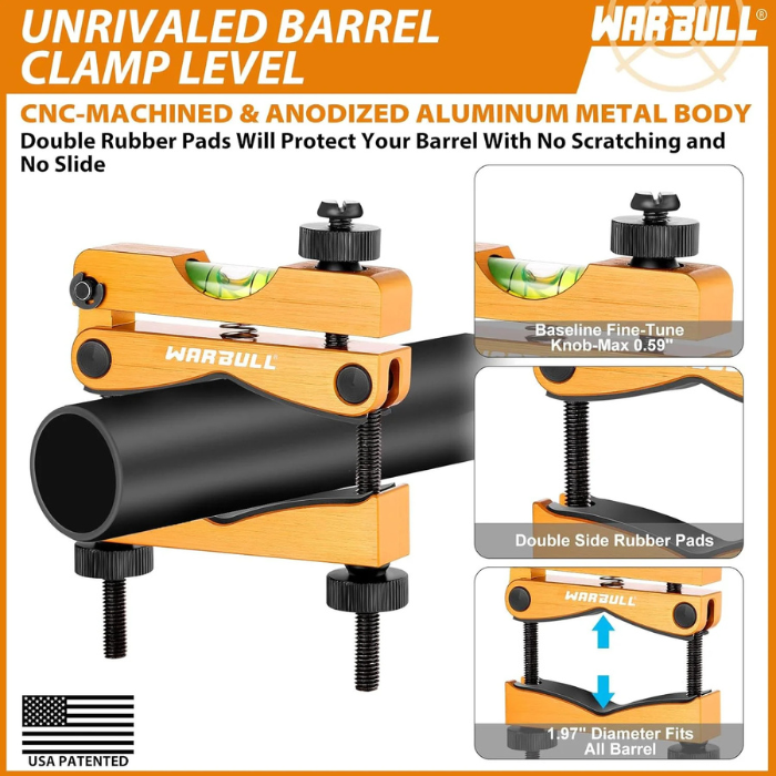 WarBull Universal Scope Leveling Tool – High Precision Heavy-Duty Scope Leveler for Rifle Optics Mounting – Durable Aluminum Construction for Accurate and Easy Scope Alignment
