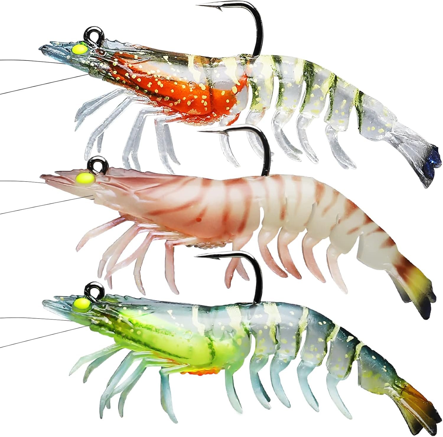 TRUSCEND Multi-Jointed Swimbait Fishing Lure – Lifelike Slow Sinking Hard Bait with 3D Eyes & Realistic Swimming Action – Freshwater & Saltwater Lure for Bass, Pike, Trout & Musky