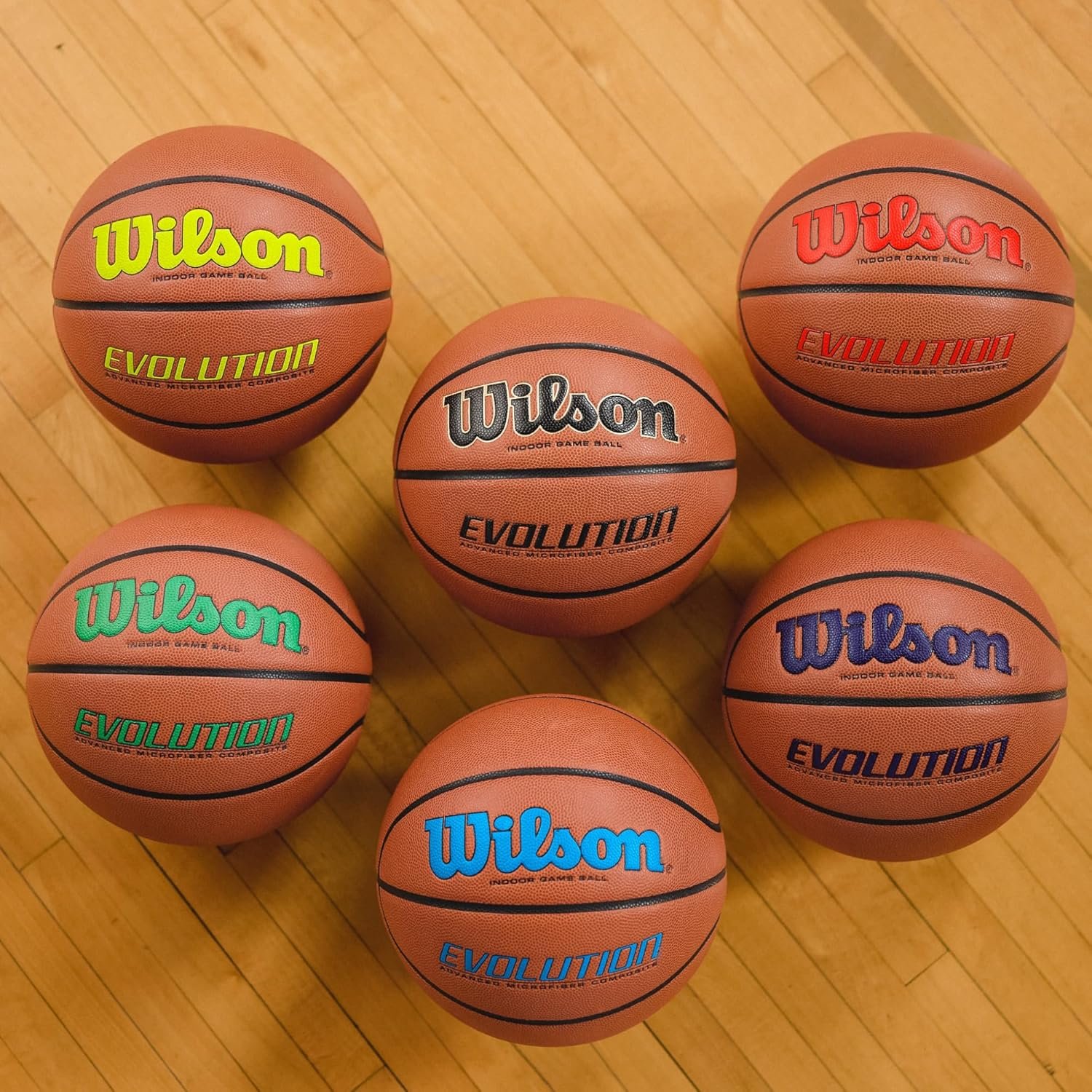 Description for Wilson Evolution Indoor Basketball Official Game Ball Cushioned Grip High-Definition Pebbling NFHS and NCAA Approved