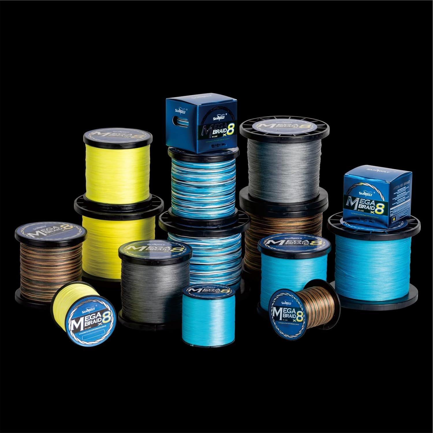 Description for Samdely 8 Strand Braided Fishing Line X8 Grey 200m Zero Stretch Abrasion Resistant for Saltwater and Freshwater
