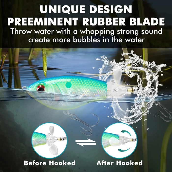 TRUSCEND Floating Swimbait – Multi-Jointed Topwater Fishing Lure with Realistic 3D Eyes & Life-Like Swimming Action – Hard Bait for Bass, Pike, Musky, Trout & Saltwater Species