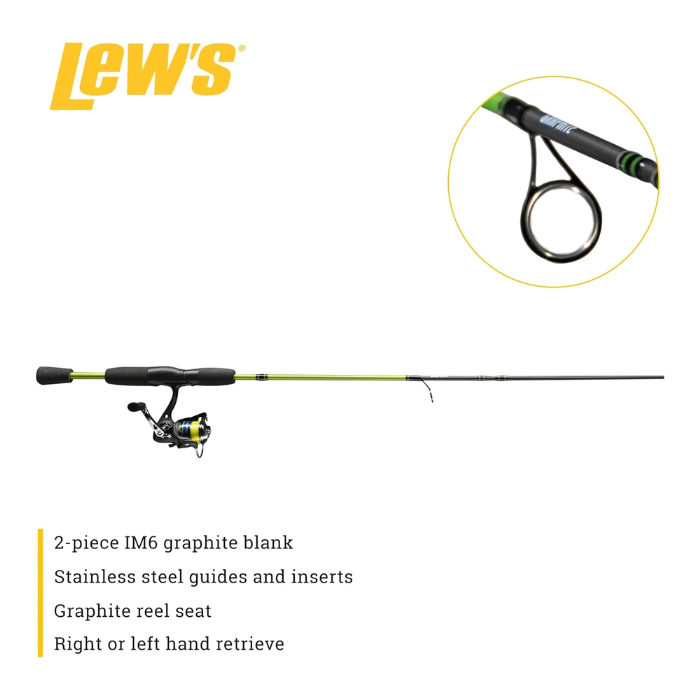 Lew’s Crappie Thunder Spinning Reel – Lightweight Size Spinning Reel with Smooth Multi-Bearing System, Strong Drag & Durable Graphite Body – Ideal for Crappie, Panfish & Trout