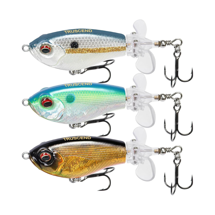 TRUSCEND Floating Swimbait – Multi-Jointed Topwater Fishing Lure with Realistic 3D Eyes & Life-Like Swimming Action – Hard Bait for Bass, Pike, Musky, Trout & Saltwater Species
