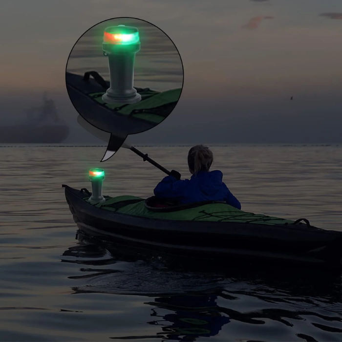 Boat Navigation Lights Battery Powered with Magnetic Base Bow Light LED Surface Mounting (Bi color. Red and Green)