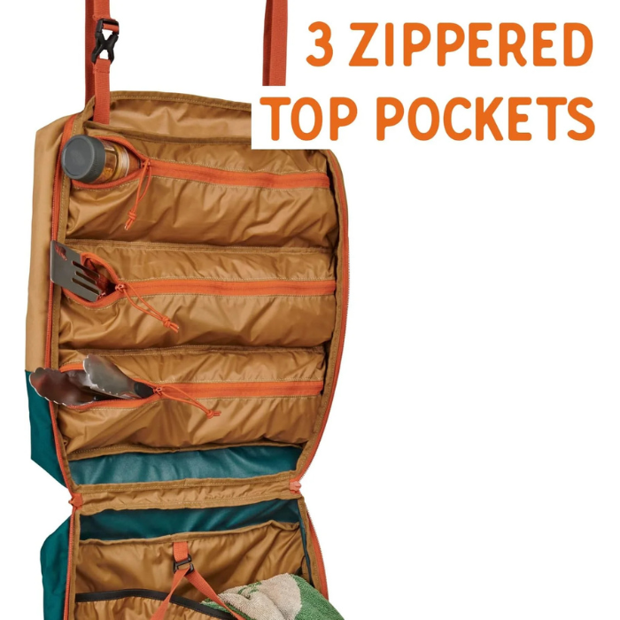 Kelty Camp Galley – Portable Outdoor Kitchen Organizer with Multiple Pockets & Shelves – Hanging Gear Bag for Camping, Overlanding & Backyard Cooking